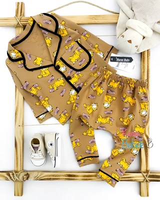 Miniapple Garfield Baskılı 2’li Bebek Pijama Takımı