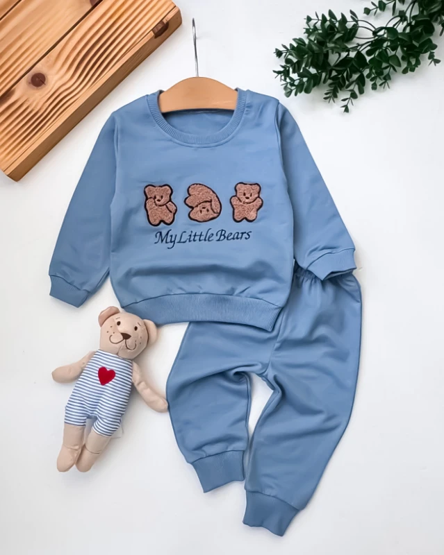 Pccl My Littke Bears Nakışlı 3’lü Bebek Takım
