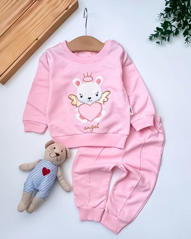Pccl Angel Ayıcık Nakışlı 2’li Bebek Takım