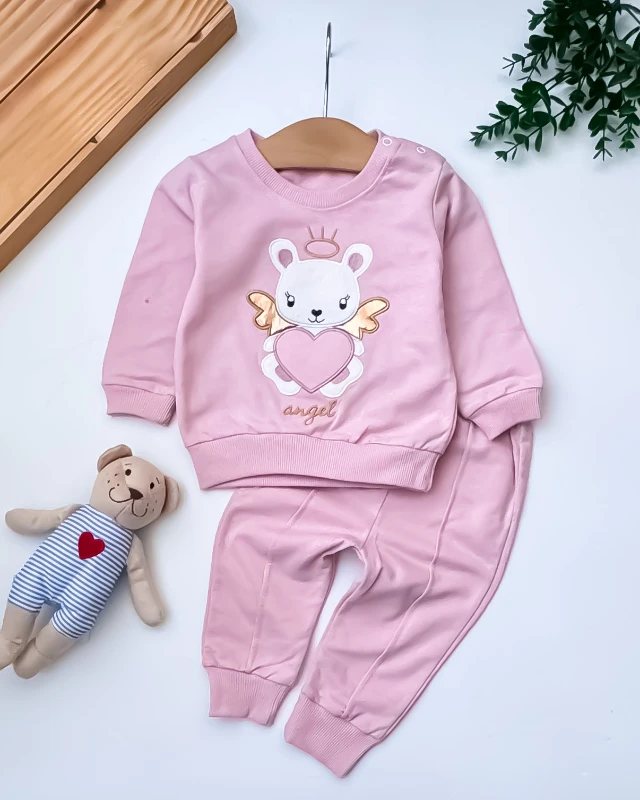 Pccl Angel Ayıcık Nakışlı 2’li Bebek Takım
