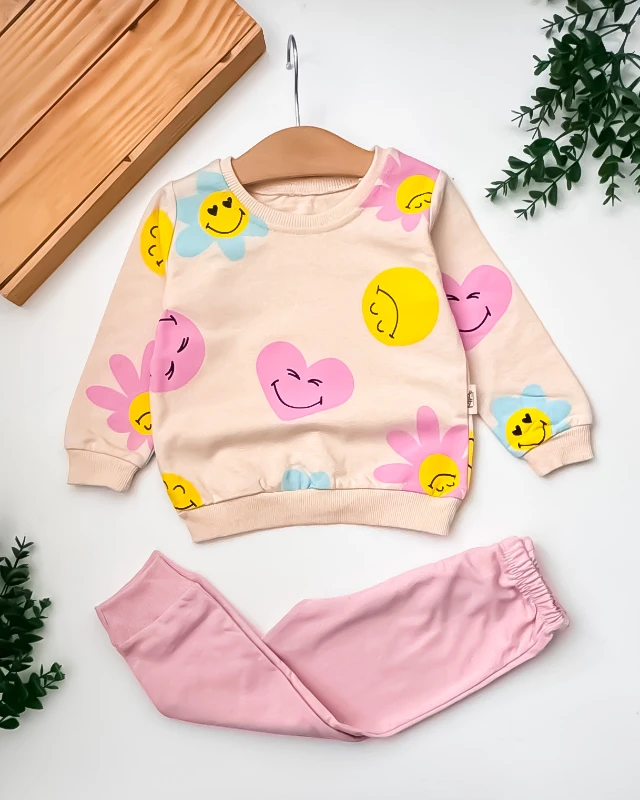 Pccl Büyük Yaş Smile Kalp Baskılı 2’li Çocuk Takım