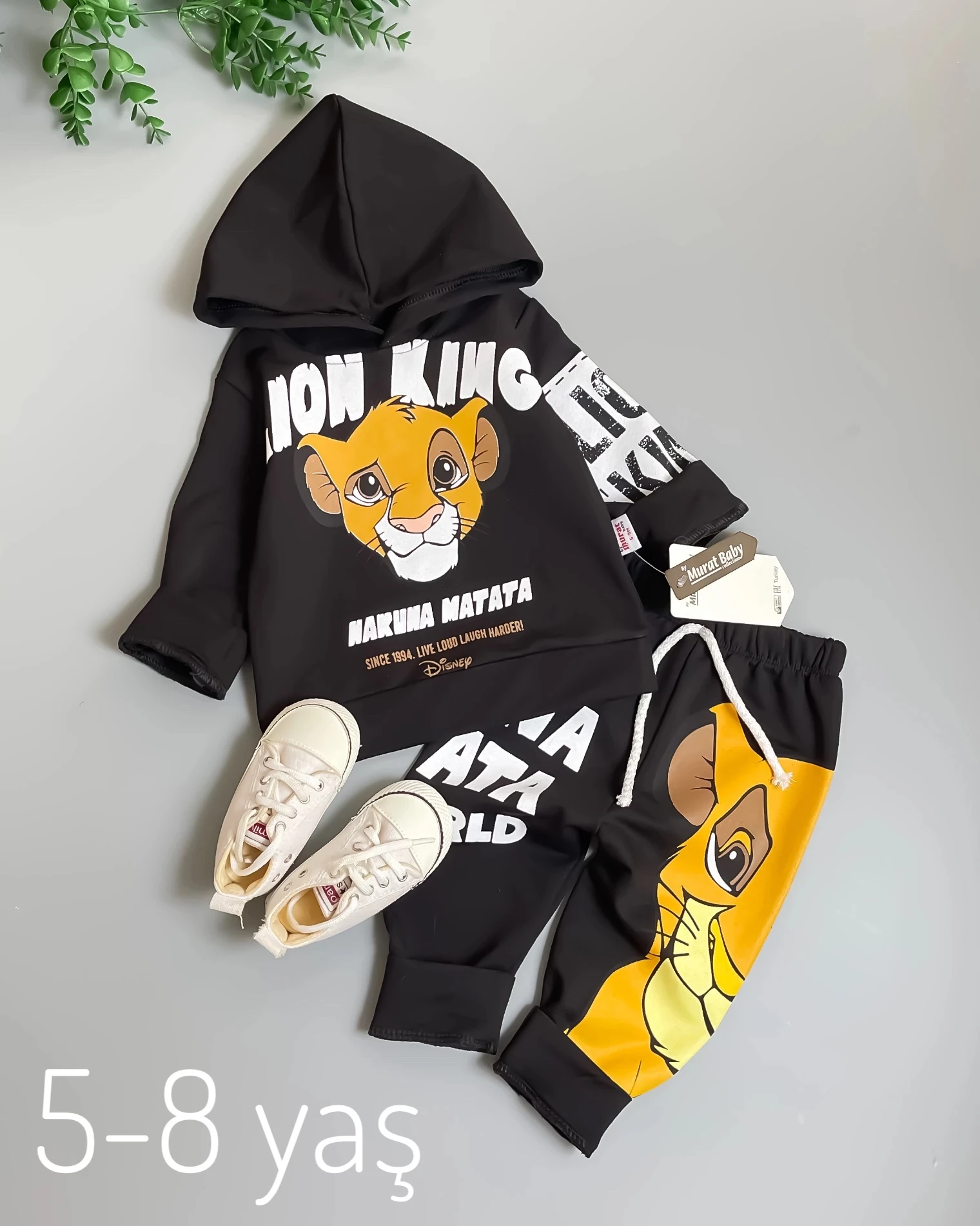 Miniapple Büyük Yaş Lion King Baskılı Kapüşonlu 2’li Çocuk Takımı