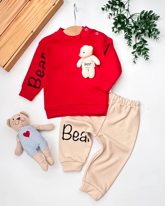 Mundo Oyuncak Ayıcıklı Bear Baskılı 2’li Bebek Takım