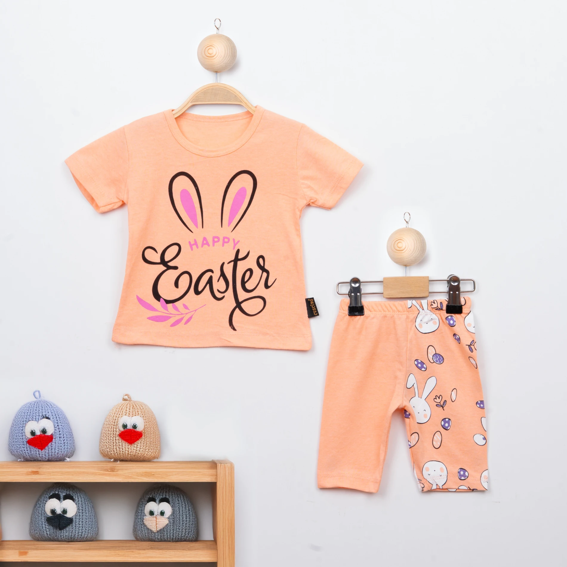 Cuscino Yazlık Happy Eastes Baskılı 2’li Bebek Takım
