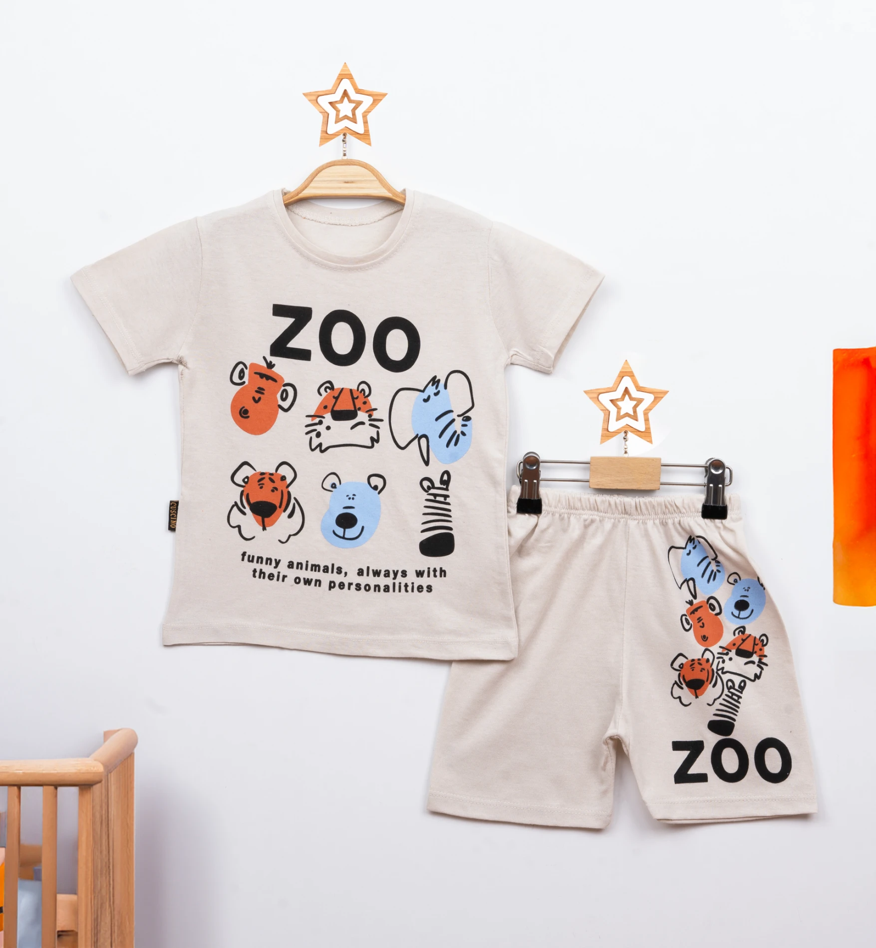 Cuscino Yazlık Büyük Yaş Zoo Baskılı 2’li Çocuk Takım