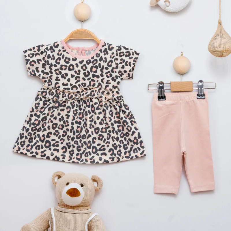 Baby Loops Yazlık Leopar Desenli 2’li Bebek Takım