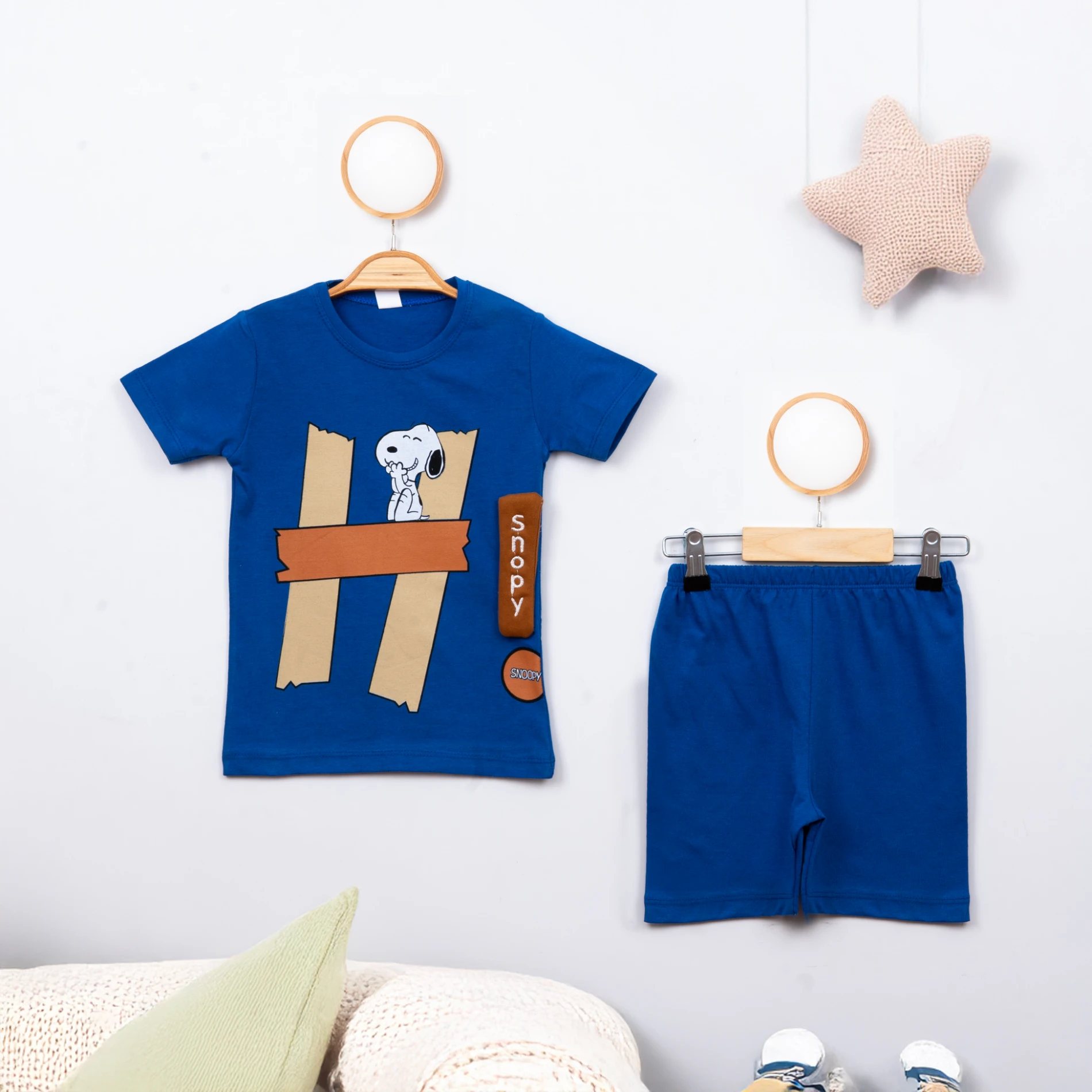 Cuscino Yazlık Büyük Yaş Hi Snoppy Baskılı 2’li Çocuk Takım
