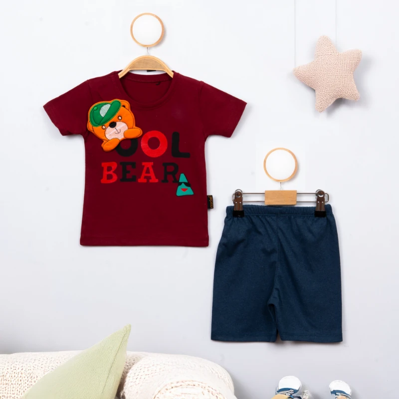 Cuscino Yazlık Cool Bear Baskılı 2’li Bebek Takım