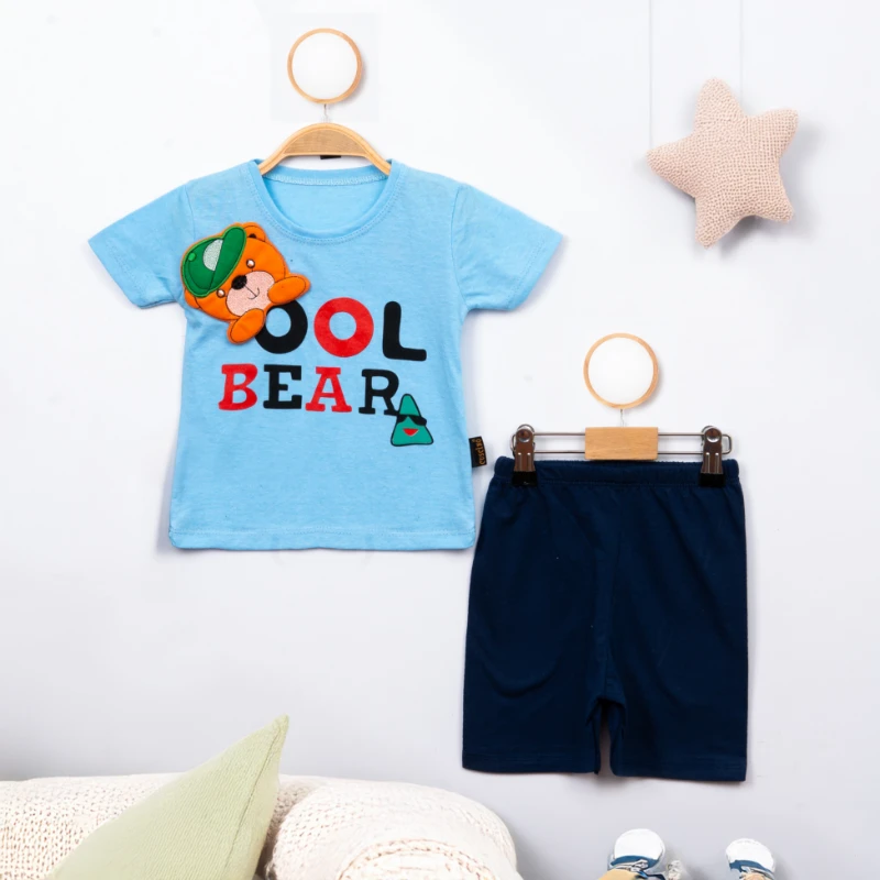Cuscino Yazlık Cool Bear Baskılı 2’li Bebek Takım