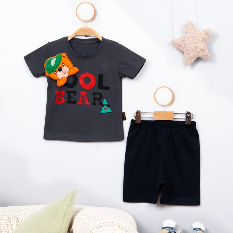 Cuscino Yazlık Cool Bear Baskılı 2’li Bebek Takım