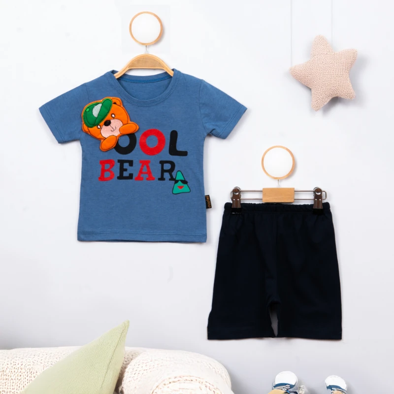 Cuscino Yazlık Cool Bear Baskılı 2’li Bebek Takım