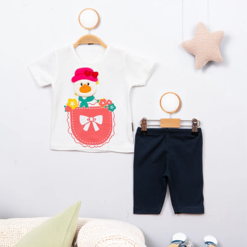 Cuscino Yazlık Happy Duck Baskılı 2’li Bebek Takım