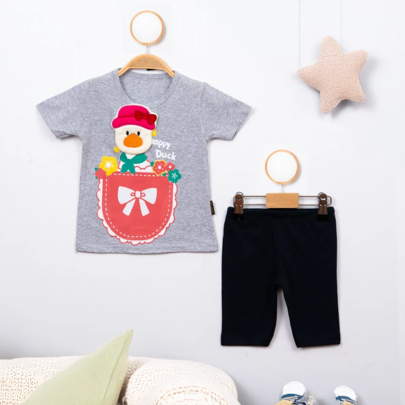Cuscino Yazlık Happy Duck Baskılı 2’li Bebek Takım