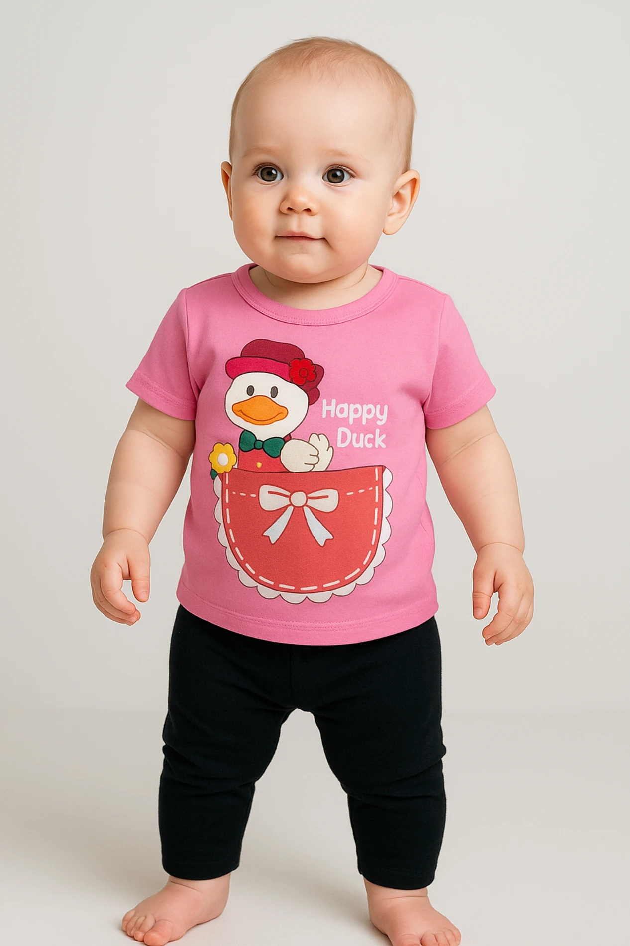 Cuscino Yazlık Happy Duck Baskılı 2’li Bebek Takım