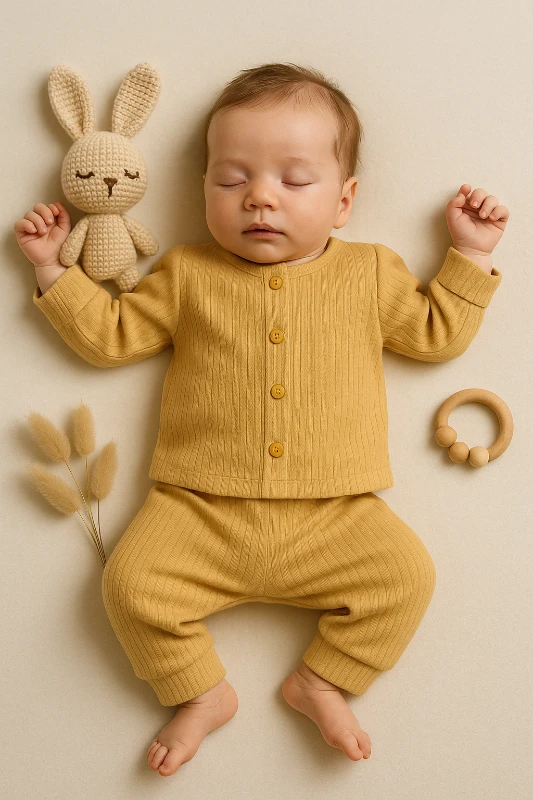 Babyselen Raporlu Kumaş 2’li Bebek Pijama Takım