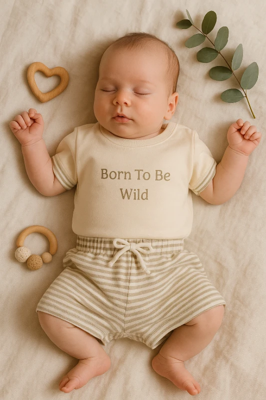 Çojux Yazlık Born To Be Wild Baskılı Şortlu 2’li Çocuk Takım