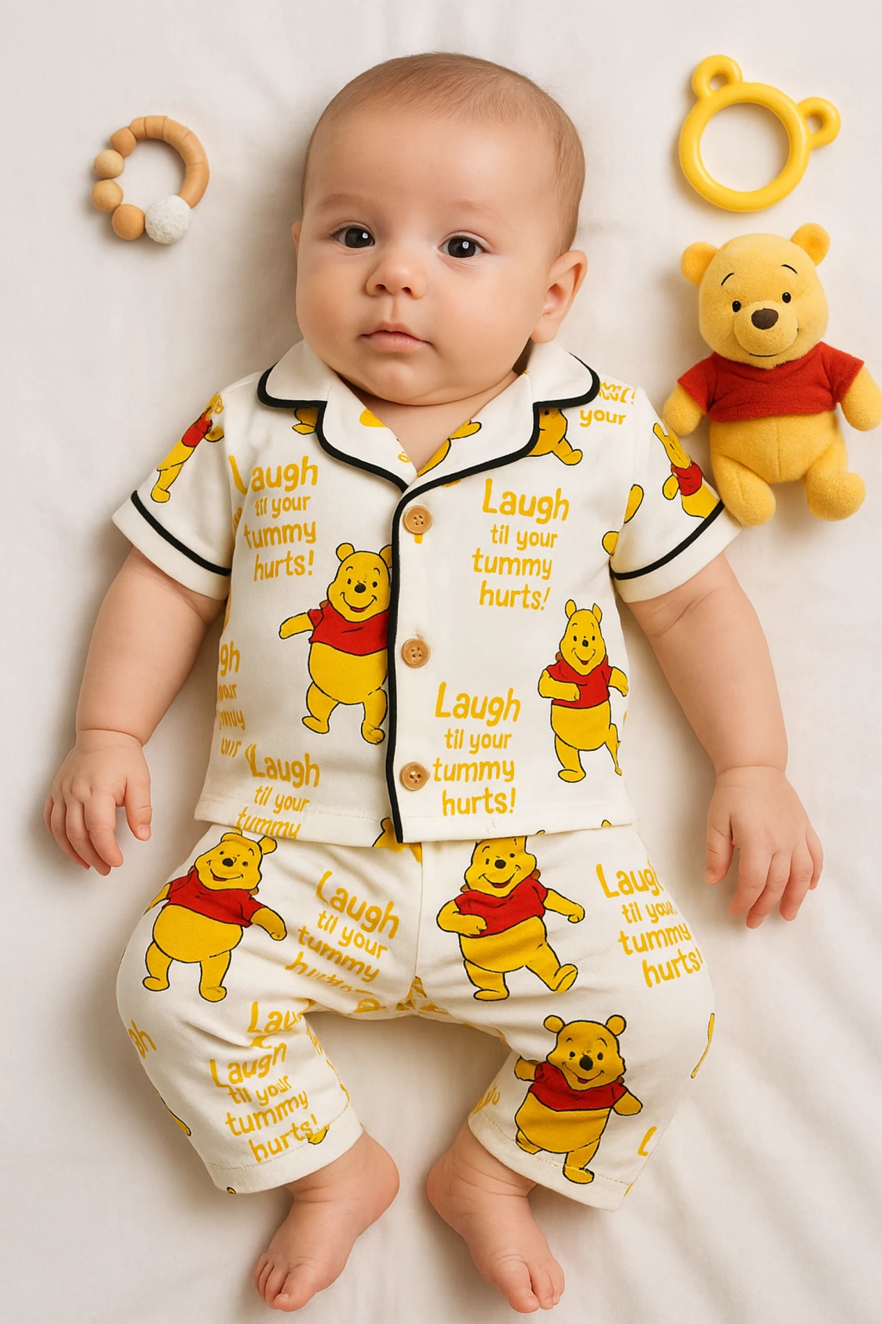 Wini Baskılı 2’li Bebek Pijama Takım