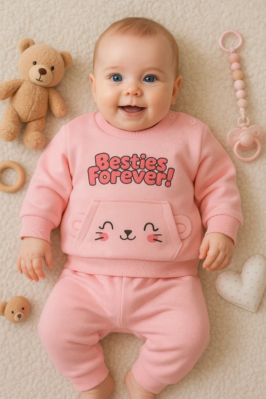 Cepli Tavşan Nakışlı 2’li Bebek Takım