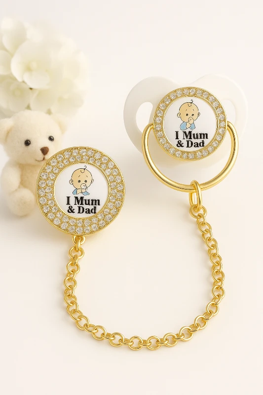 Taşlı Emzik Zinciri Emzik Tutacağı ve Emzik Set Model - 27