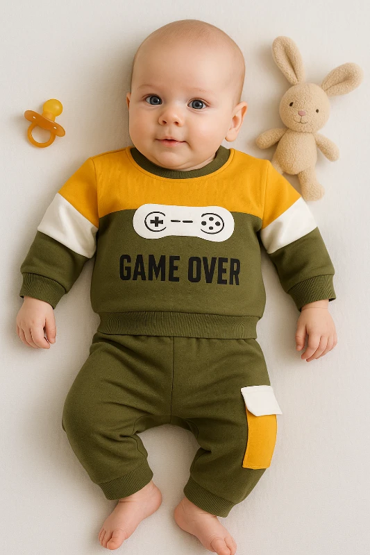 Game Over Baskılı 2’li Bebek Takım