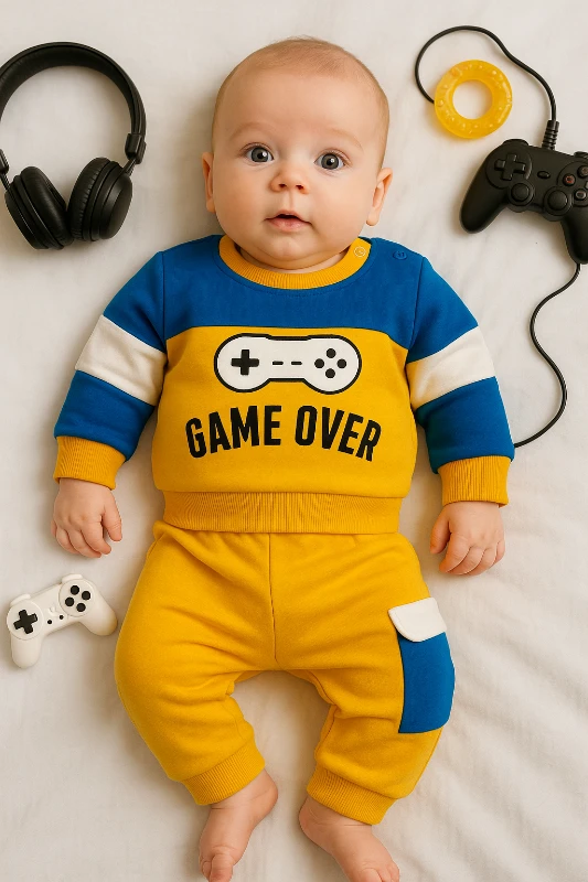 Game Over Baskılı 2’li Bebek Takım