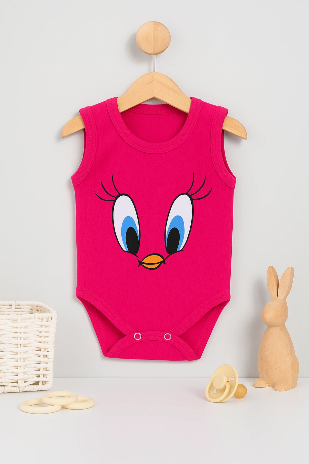 Cuscino Tiviti Baskılı Çıtçıtlı Bebek Badisi