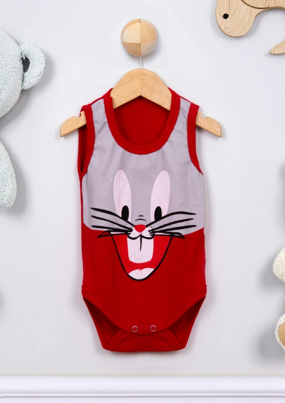 Bags Buny Baskılı Çıtçıtlı Bebek Badisi