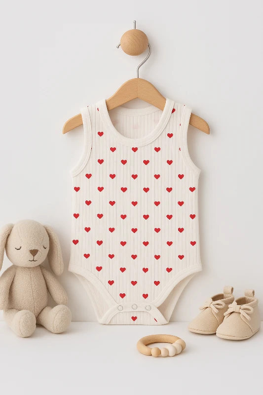 Minik Kalpler Baskılı Çıtçıtlı Bebek Badisi