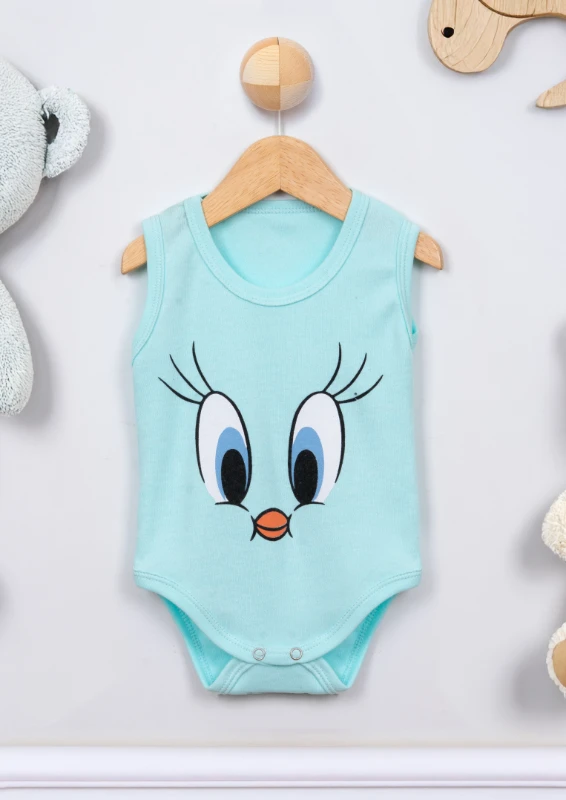 Tiviti Baskılı Çıtçıtlı Bebek Badisi