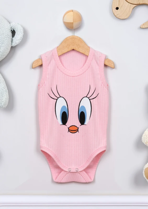 Tiviti Baskılı Çıtçıtlı Bebek Badisi
