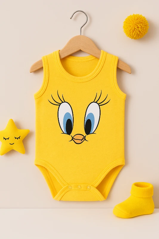 Tiviti Baskılı Çıtçıtlı Bebek Badisi