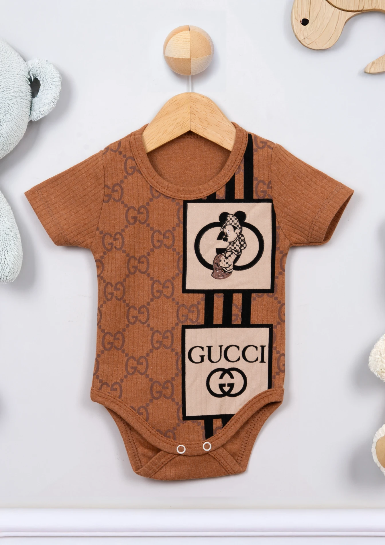 Guci Miki Baskılı Çıtçıtlı Bebek Badi