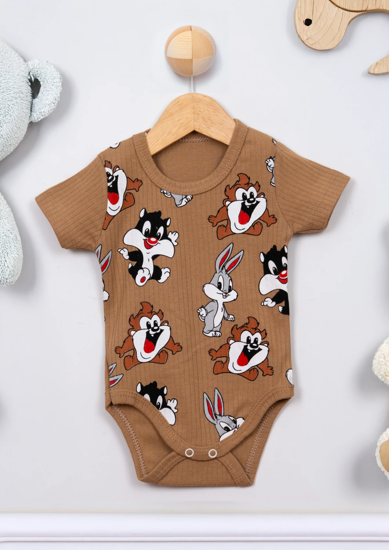 Cuscino Sevimli Kahramanlar Baskılı Çıtçıtlı Bebek Badi