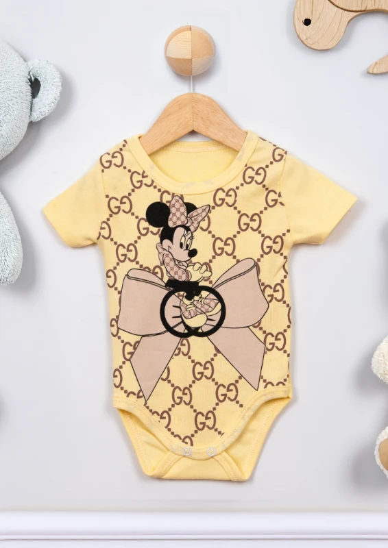 Guci Minie Baskılı Çıtçıtlı Bebek Badi