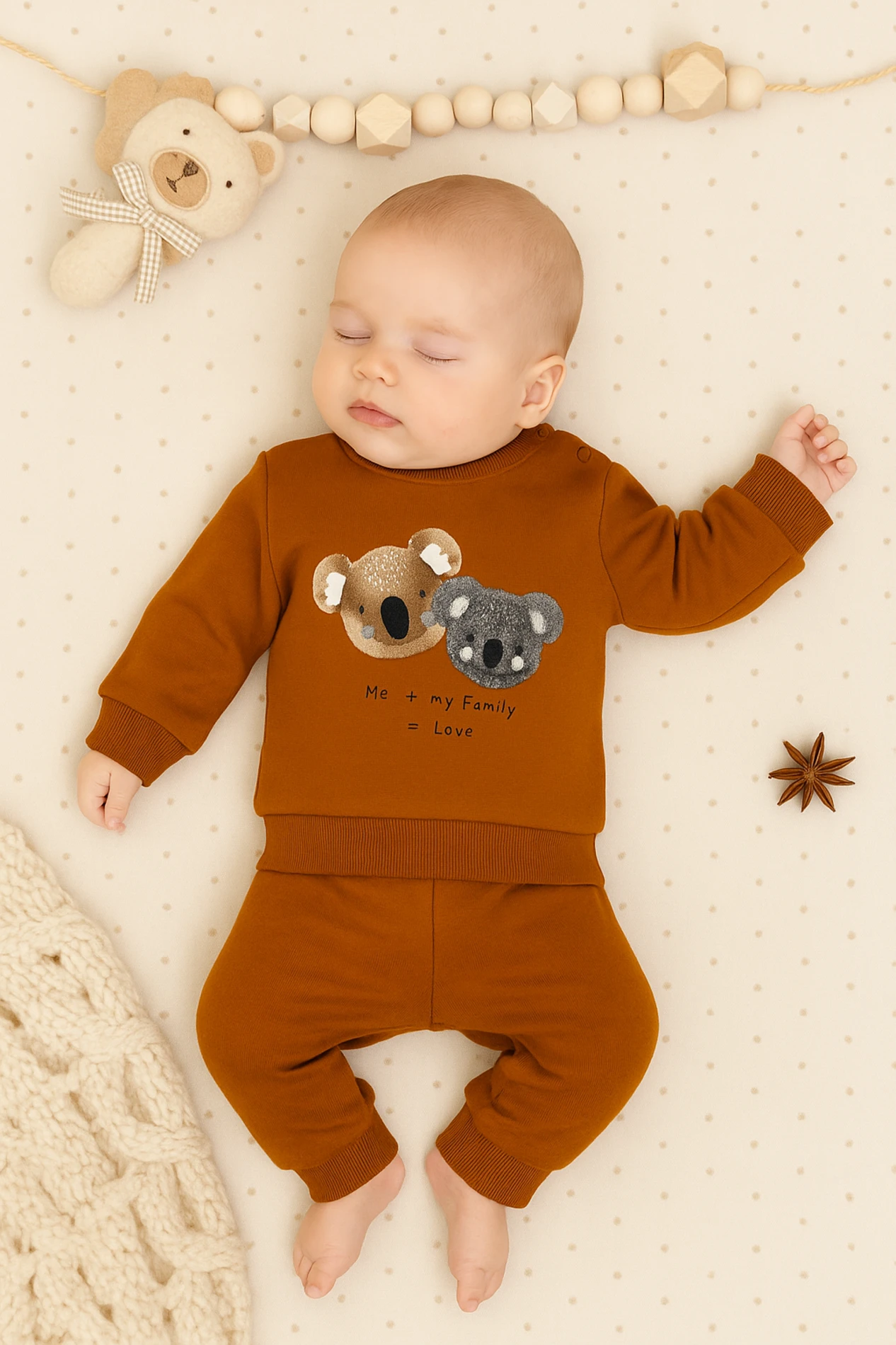 Süzene Koala Nakışlı 2’li Bebek Takım