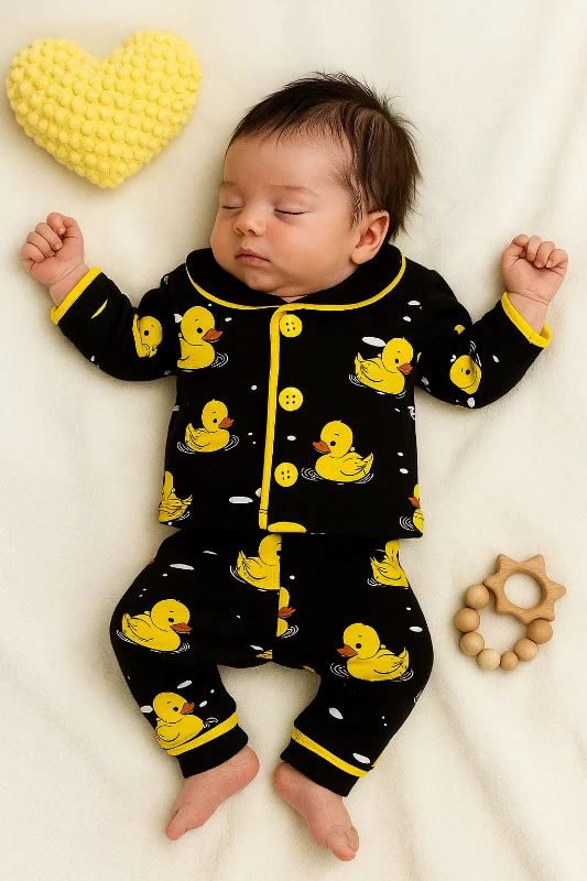 Sevimli Ördekler Baskılı 2’li Bebek Pijama Takım