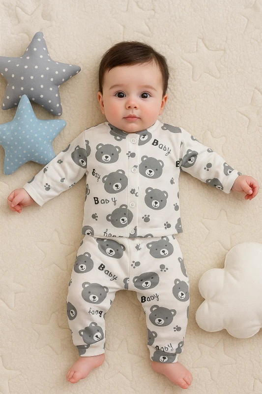 Baby Ayıcık Baskılı 2’li Bebek Pijama Takım 