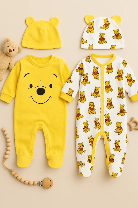 Wini The Poh Baskılı 2’li Bebek Tulum Set