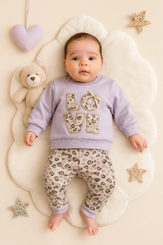 Love Nakışlı 2’li Bebek Takım