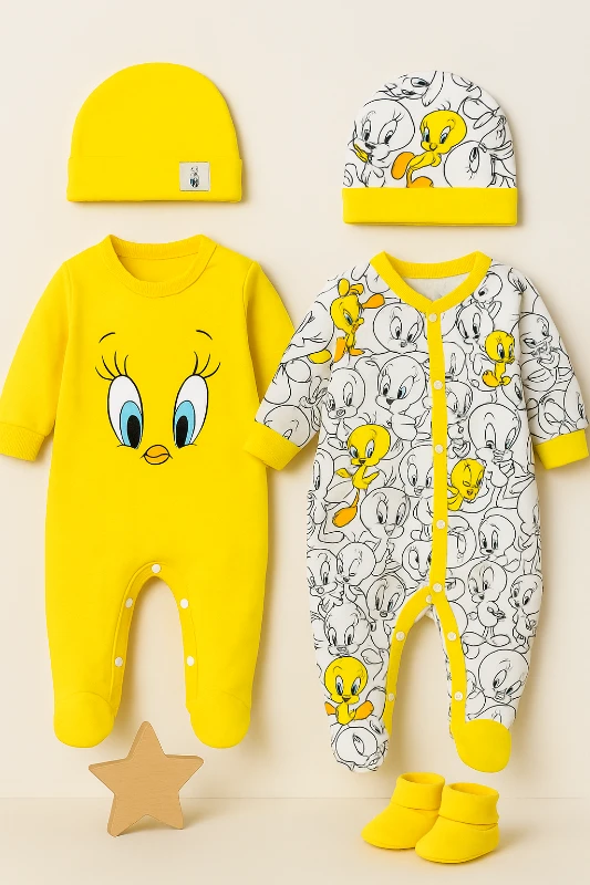 Tiviti Baskılı 2’li Bebek Tulum Set